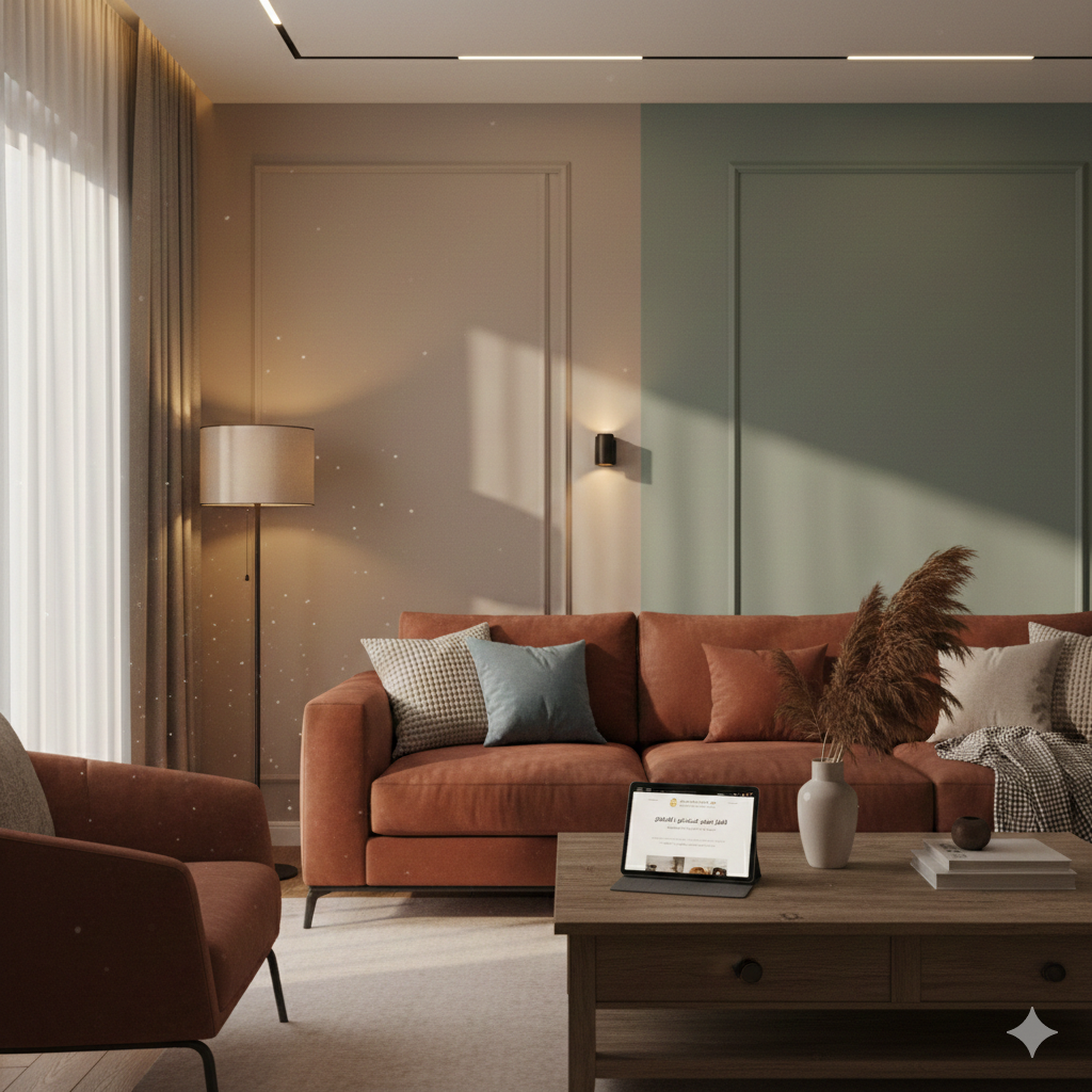 أفضل ألوان غرف المنزل في 2026: دليل شركة ركن النسر للدهانات