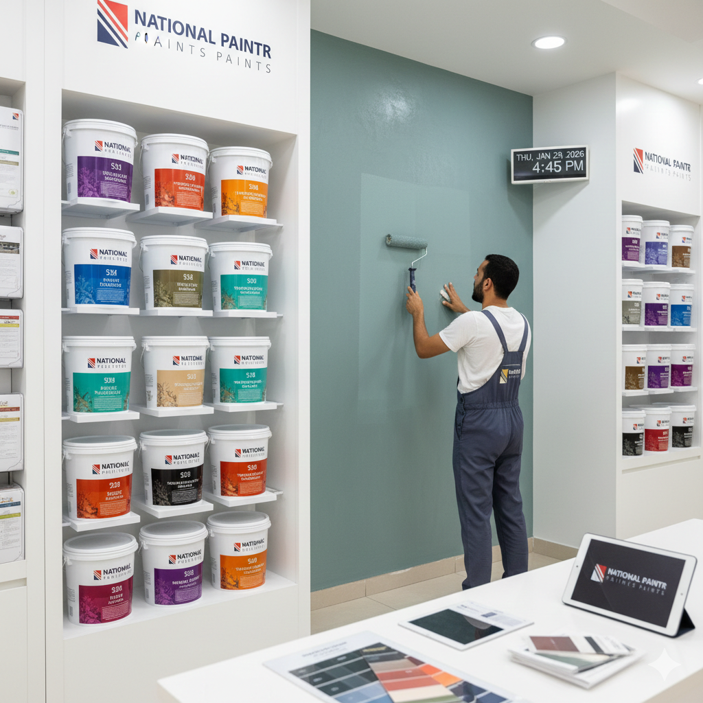 دهانات ناشونال 2026: الجودة والابتكار في عالم الطلاء مع ركن النسر