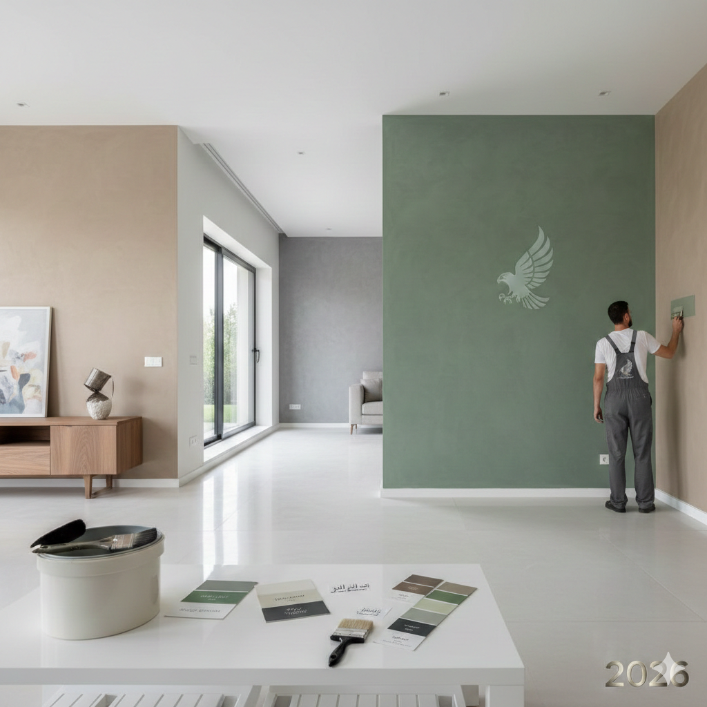 أفضل أنواع أصباغ الجدران 2026: دليل شركة ركن النسر للدهانات الحديثة