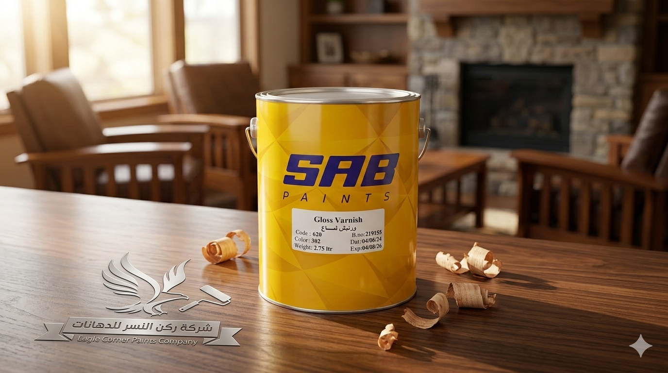 ورنيش ساب لماع 302 | حماية ولمعان فائق للأخشاب من ركن النسر