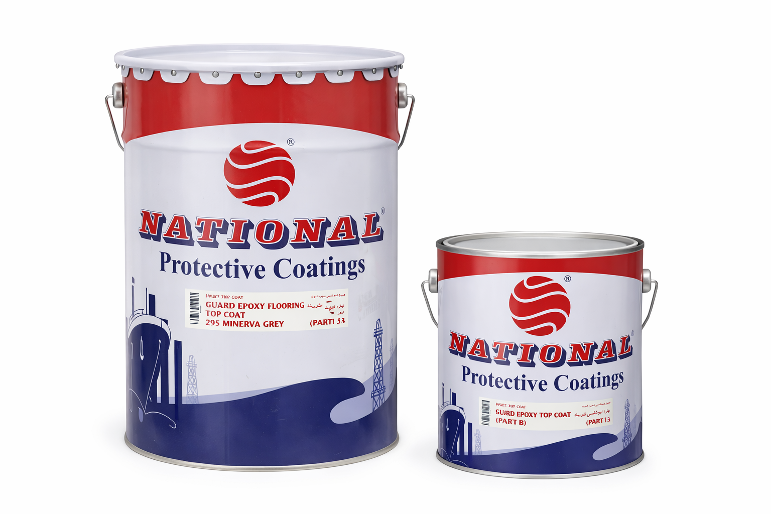 برميل ايبوكسي رصاصي اساس مع المصلب 