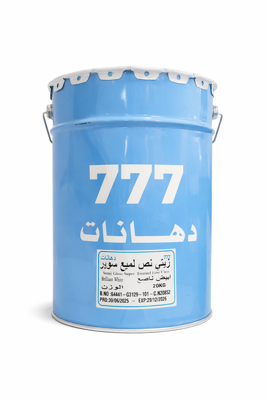 برميل دهانات 777 زيتي نص لمعة ابيض 