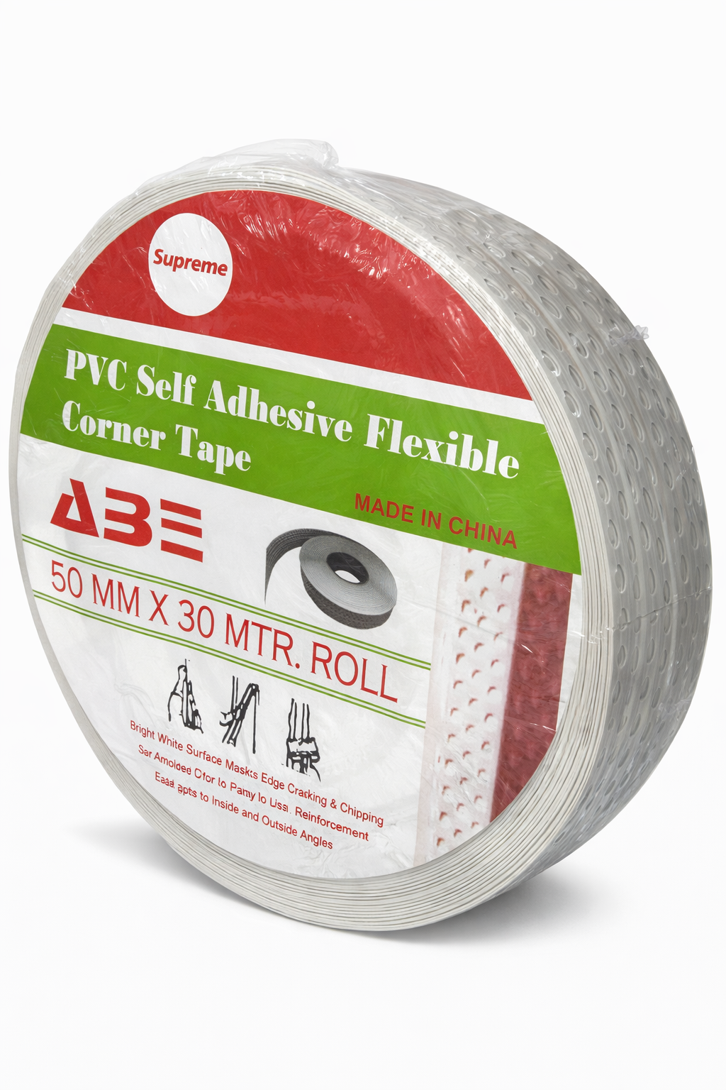 جبس امبورد كورنر تيب بلاستيك 